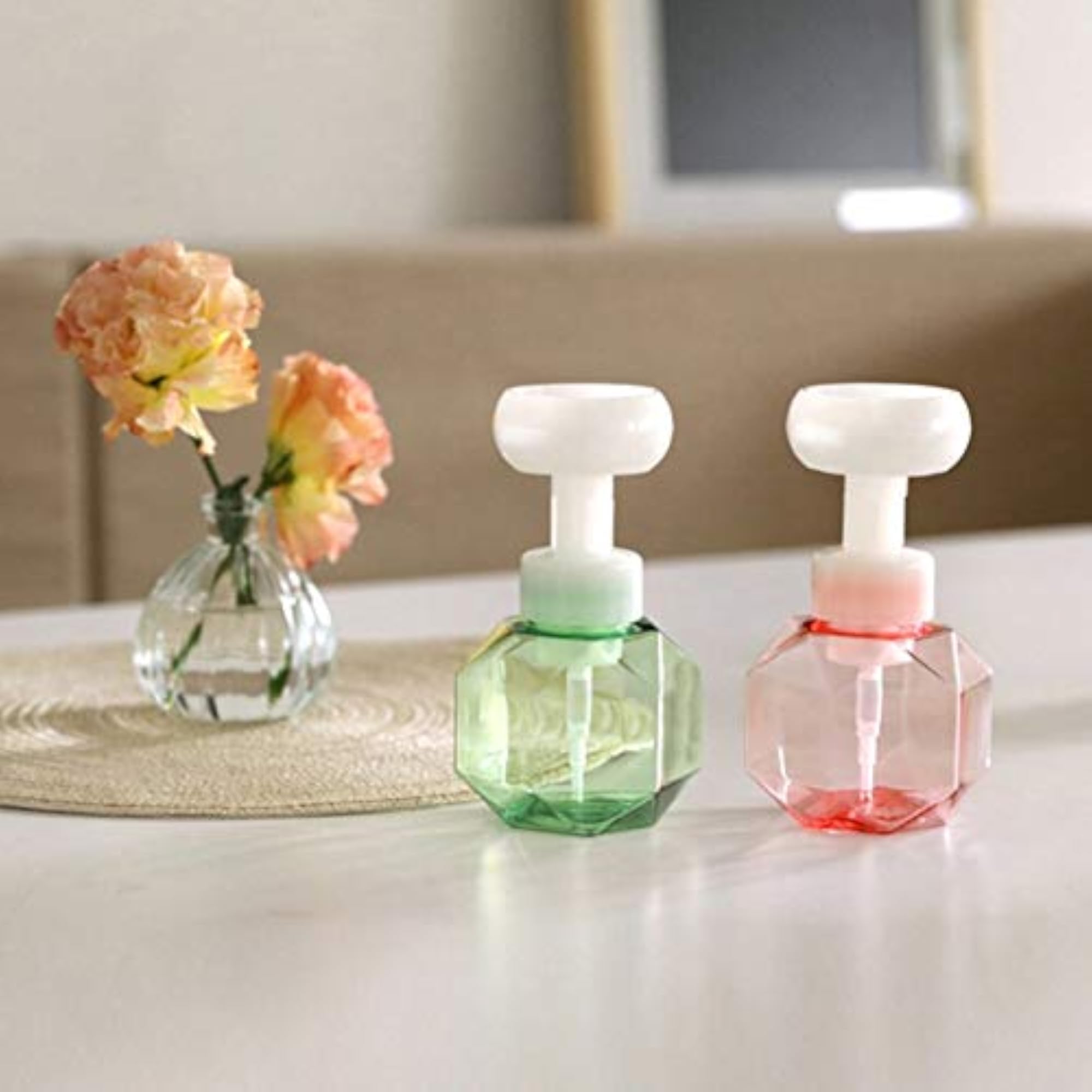 Mini Refillable 300ml Flower-Shaped Recyclable Foaming Bottle